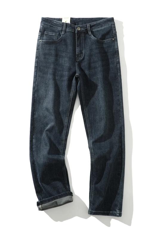 四面弹力 新款男士宽松直筒百搭舒适牛仔裤 商品图5