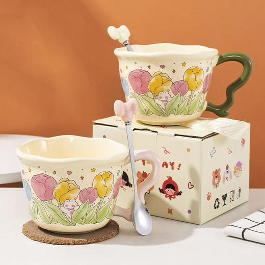 460ml郁金香兔子杯陶瓷杯-纪念日百货门店同款169260588 商品图1