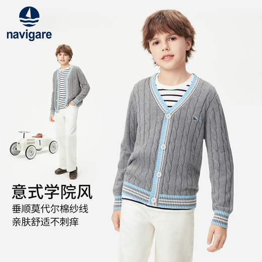 【纳维凯尔】【120-165】Navigare意大利小帆船男女童针织衫毛衣 商品图3