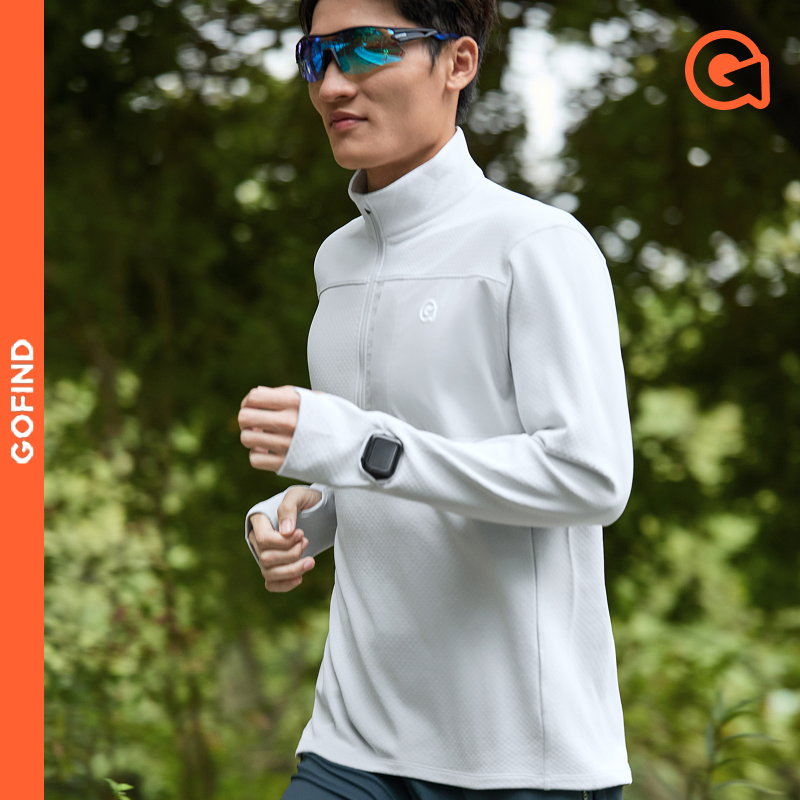 果凡男女款半胸拉链提花拉绒长袖GKD21259/GKD22260