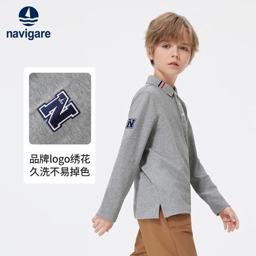 【纳维凯尔】【120-165】意大利小帆船纯棉印花男童长袖POLO衫 商品图3