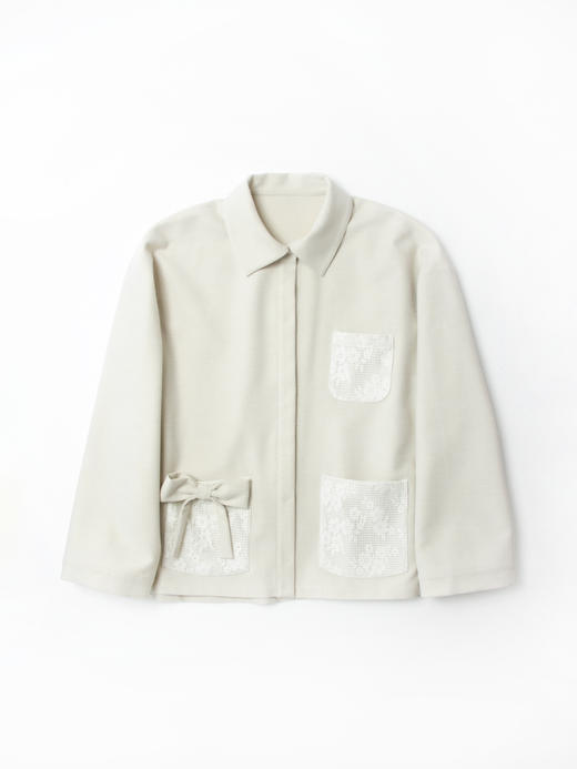 Kaiy Xiao 千金蝴蝶结蕾丝外套（斗篷可拆卸） 商品图4