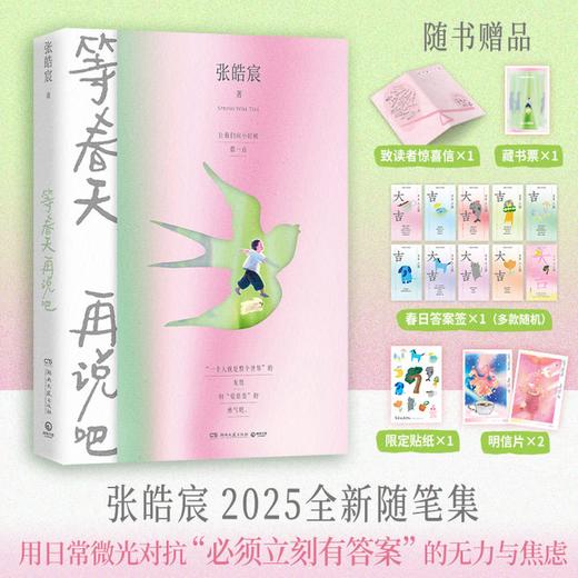 等春天再说吧（ 张皓宸2025全新随笔集。用日常微光对抗必须立刻有答案的无力与焦虑。别催了，有些事，等春天再说吧） 商品图0