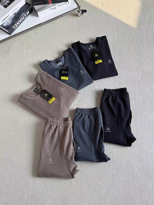 F012234德绒保暖打底衫套装可以外穿的打底衫保暖裤套装 商品图0