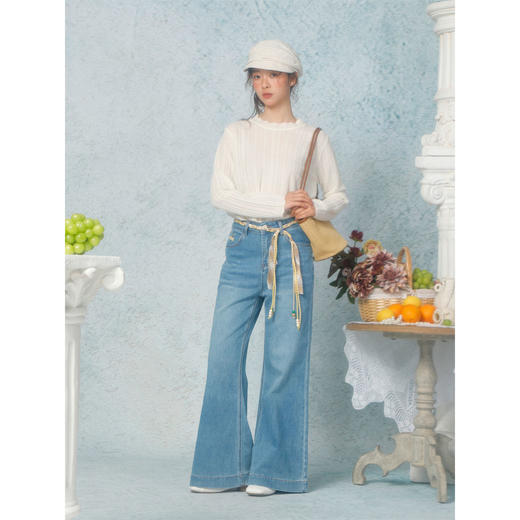 复古休闲百搭微喇牛仔裤-纪念日百货门店同款169144587 商品图3