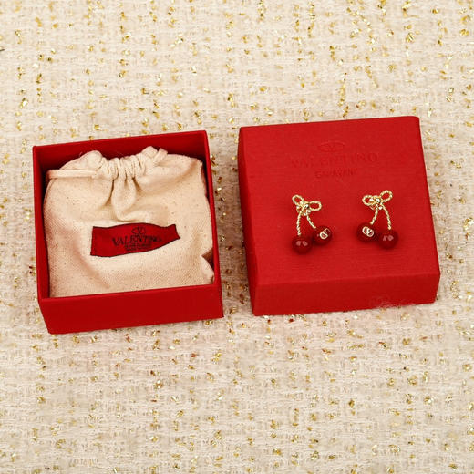 华伦天奴红樱桃耳钉 商品图1