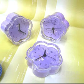 星梦奇缘糖果色花形小闹钟