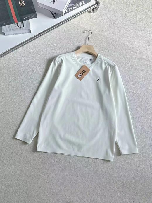 F012236男士压胶刺绣加绒长袖圆领体恤打底衫 商品图6