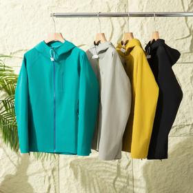 斜纹锦纶高品质全压胶连帽夹克 春季夹克外套