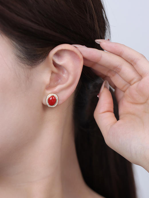 【挚友限定】18K金小红红钻石耳夹 商品图1