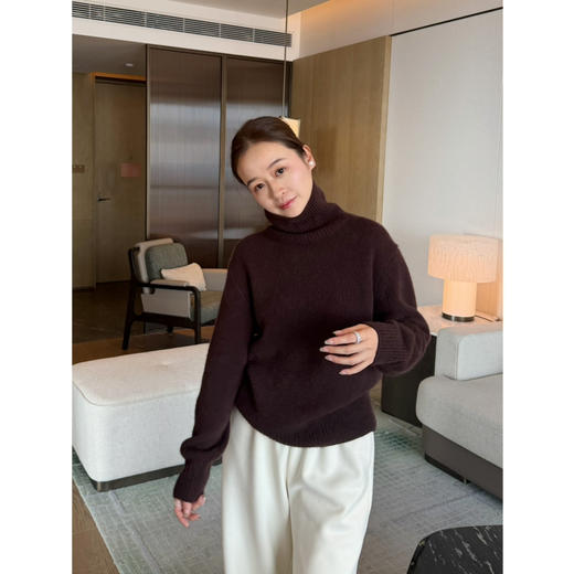 2601312    bsby羊绒 厚款 高领宽松羊绒衫 商品图1