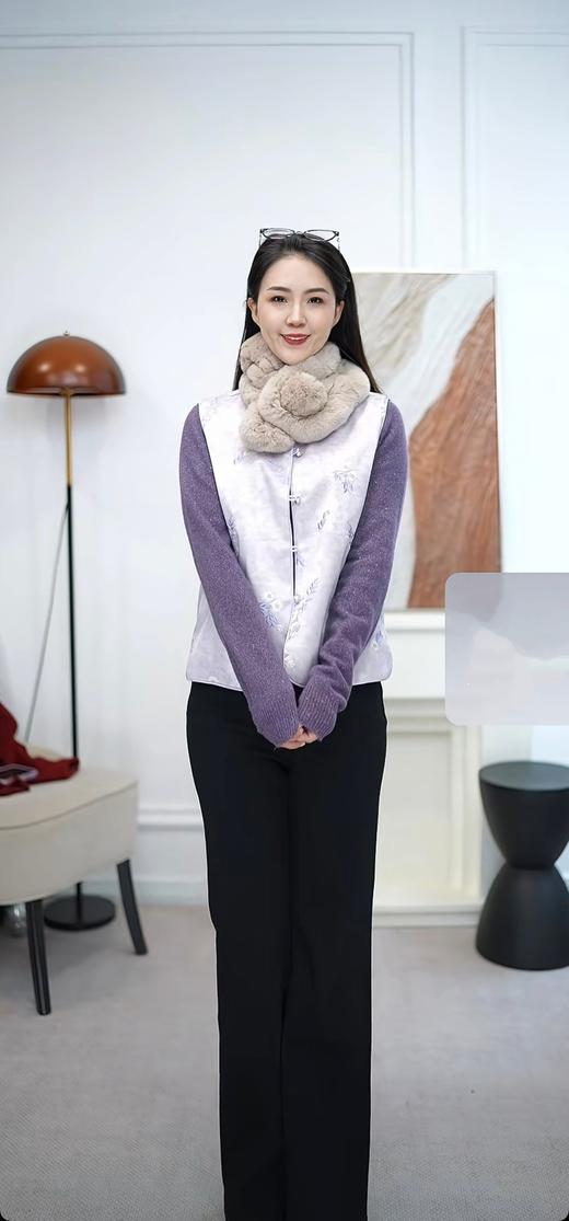 星夜阔野|设计口袋钉珠微喇加绒牛仔裤 商品图1