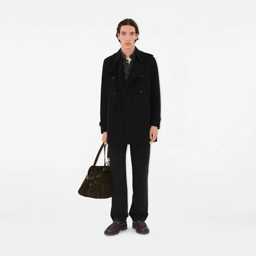 【二】BURBERRY 巴宝莉 男士肯辛顿版型 – 短款 Heritage Trench 风衣 黑色 8079389 A1189 商品图6