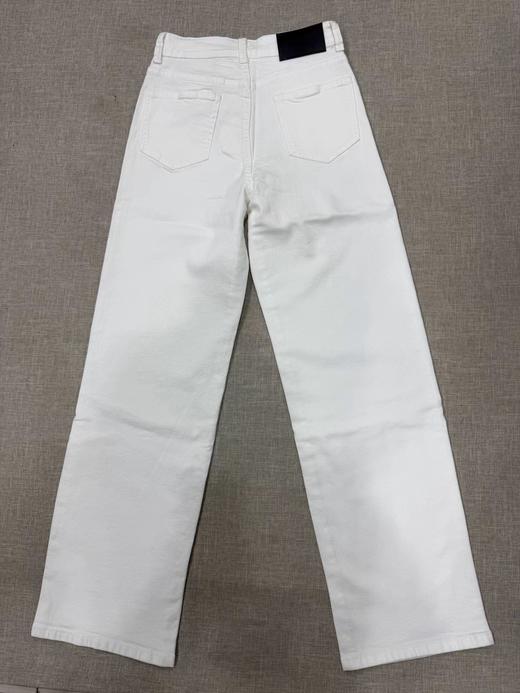 D012278牛仔裤2026春季新款米白色阔腿弯刀裤 商品图2