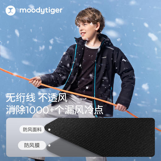 【大J专属】moodytiger亲子款男女童白鹅绒服防风拒水保暖工装羽绒服54210705 商品图1