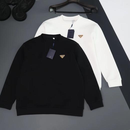 F012226新款春季胸前字母logo两色圆领卫衣男女同款 商品图3