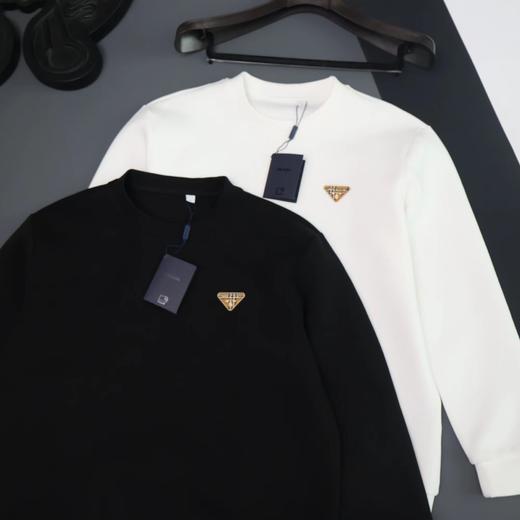 F012226新款春季胸前字母logo两色圆领卫衣男女同款 商品图4