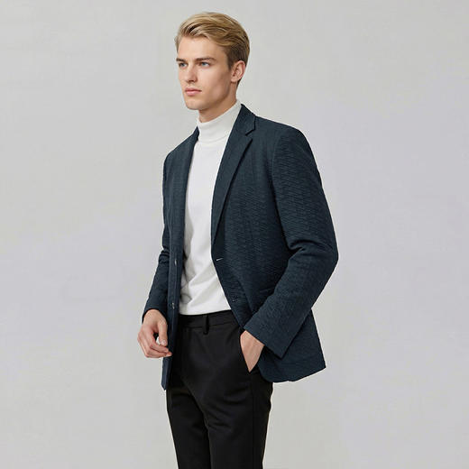 布兰施男士商务西装休闲单西通勤西服都市精英开衫外套 商品图3