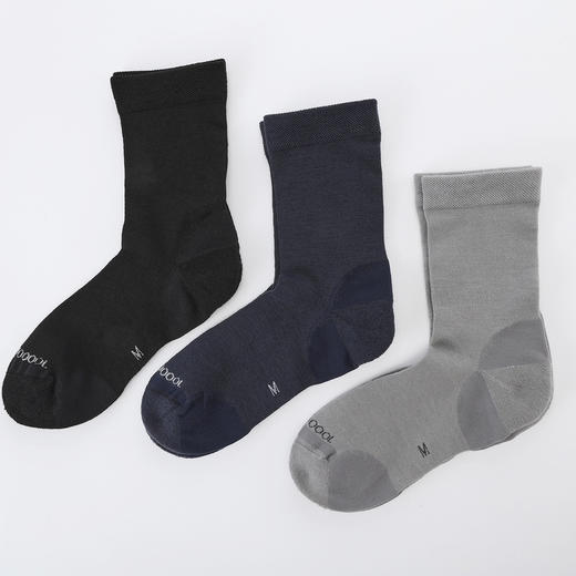 日单三双装日单76%四季款百搭美利奴羊毛袜中筒男女通勤户外速干防臭 商品图4