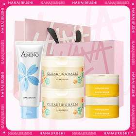 【踏春宠粉·春日限定·活动时间4.4-4.6】花印卸妆清洁超人气礼盒（秋葵进口卸妆膏70g*2+多效卸妆膏30g*2+云朵洁面110g+粉色礼盒+手提袋）