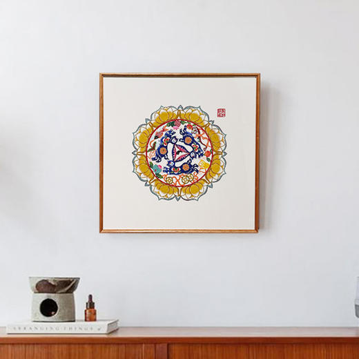 伽罗 JALO 年画-蔚县剪纸《莲环瑞境》 商品图2