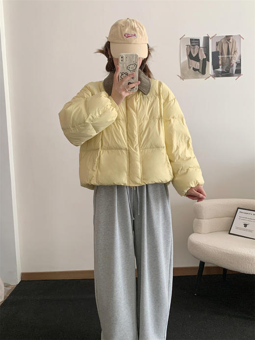 卉遇&韩版休闲小方领羽绒服HY-83 商品图5