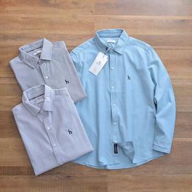 F012233百搭精典款全棉牛津纺衬衫男士商务休闲长袖衬衫