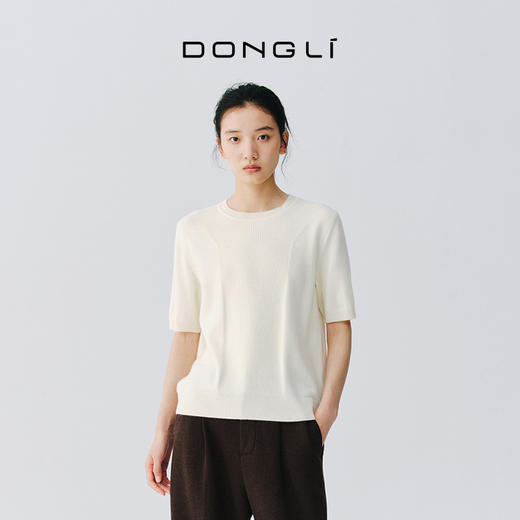 东黎 • 复苏的呼吸 小山羊绒女士圆领半袖 6057 商品图6