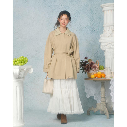 气质翻领系腰往外套-纪念日百货门店同款169150400 商品图1