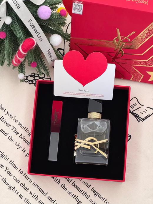 D012268红丝绒#1966口红自由之水香水两件套新年星限定金红礼盒 商品图5