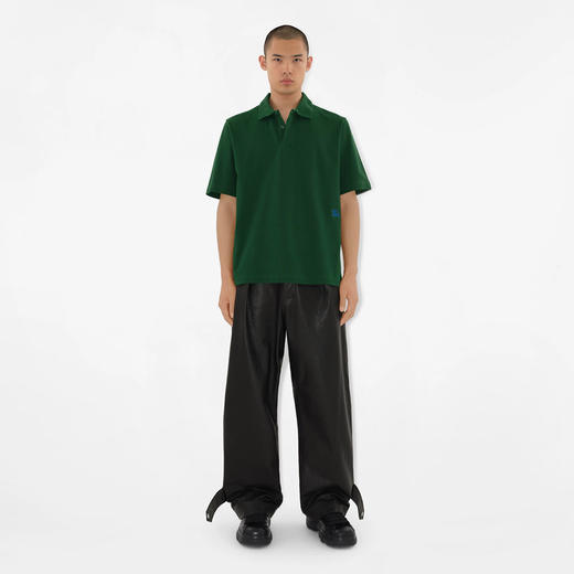 BURBERRY 巴宝莉 男士马术骑士徽标刺绣棉质短袖polo衫 绿色 8083601 B8636 商品图3