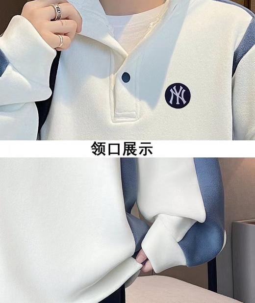 F012205双面奥利绒半高领加绒加厚卫衣男女同款 商品图7
