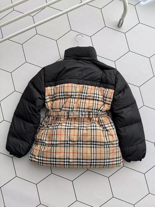 D012254新款格纹拼接双面两穿系腰带羽绒服外套女 商品图14