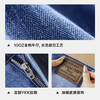 马登丹宁深蓝色复古直筒阔腿水洗牛仔裤全纯棉拖地长裤子女士春季 商品缩略图2