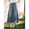 鹿向南「柔蓝序章」牛仔蓝显瘦半身裙春季新款小众设计感A字裙女 商品缩略图3