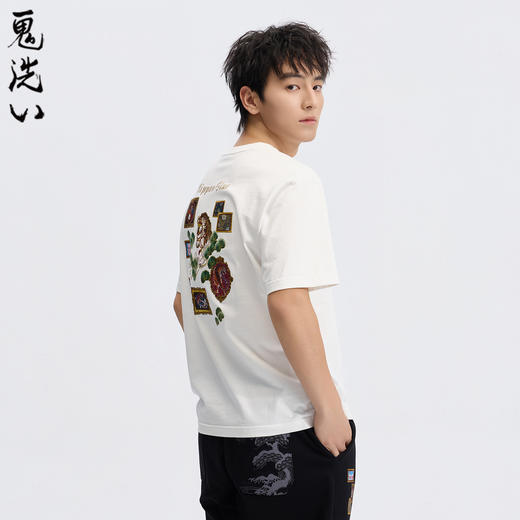 ONIARAI/鬼洗26春季新品泥棒蓝马年画框艺术短袖T恤男 26NOB31 商品图2