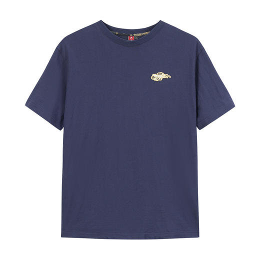 ONIARAI/鬼洗26春季新品泥棒蓝守护の獭绣花短T男短袖 N840297 商品图3
