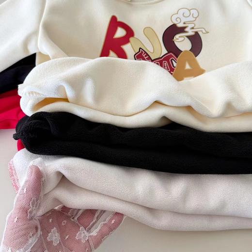 D012271金马卡通字母儿童款圆领加绒卫衣 商品图5