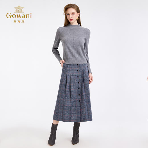 【100%绵羊毛】乔万尼新品冬云柔半高领木耳领温柔针织打底毛衣ED4M808 商品图8