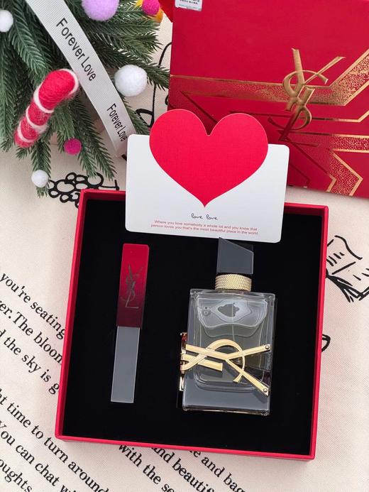 D012268红丝绒#1966口红自由之水香水两件套新年星限定金红礼盒 商品图3