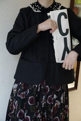 Ecole de Curiosites经典版型丝棉短外套