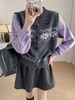 F012211女款费尔岛花纹假两件针织开衫圆领短款 商品缩略图8