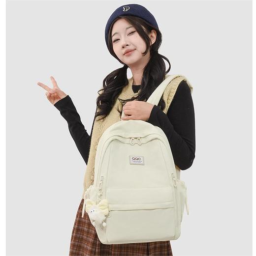 春节不打烊【萌系元气双肩❗️轻便休闲百搭出色】时尚新款学生书包女初中高中大容量轻便背包简约休闲百搭双肩包女。jc 商品图1