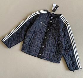 D012244男女同款叠穿单品保暖运动条纹舒适棉服