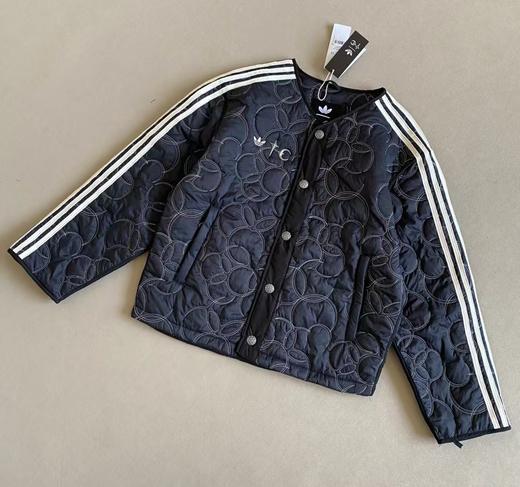 D012244男女同款叠穿单品保暖运动条纹舒适棉服 商品图0