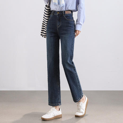 「自」全新升级【铂金会员174/天猫229/差价55】(23123)洛诗琳气质复古蓝牛仔裤2026春季新款高腰显瘦小个子九分直筒裤 商品图0
