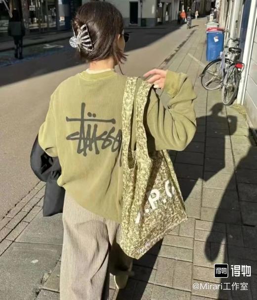 D012263字母logo情侣圆领华夫格长袖卫衣 商品图11