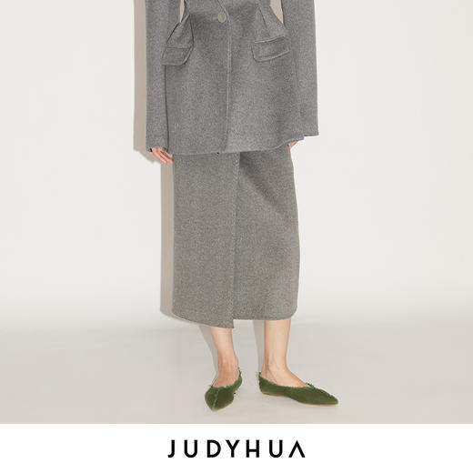 JUDYHUA 晨雾系列极简羊毛半裙 商品图0