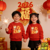 🧨新年就要穿得红红火火💰49.9任选2件【"马到福来"儿童新年卫衣】100-150码‼️年味儿+999定制定染红💥店 商品缩略图0