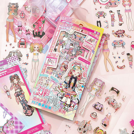 芯光少女PET换装贴纸卡通贴纸-纪念日百货门店同款169543650 商品图3